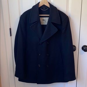 Men’s Burberry London wool pea coat, XL